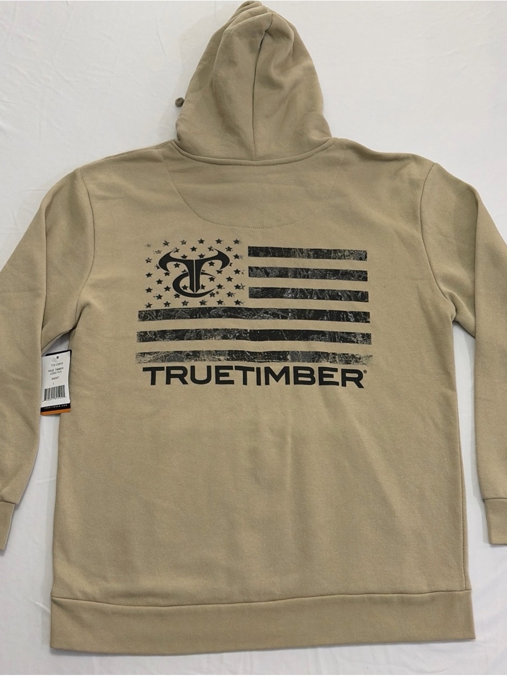 TrueTimber Men's Tan Logo Hooded Sweatshirt